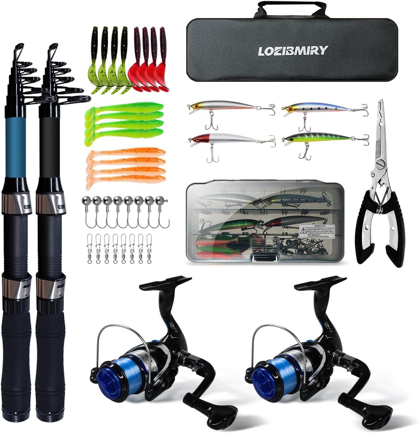 Conjunto de vara e carretilha de pesca para iniciantes